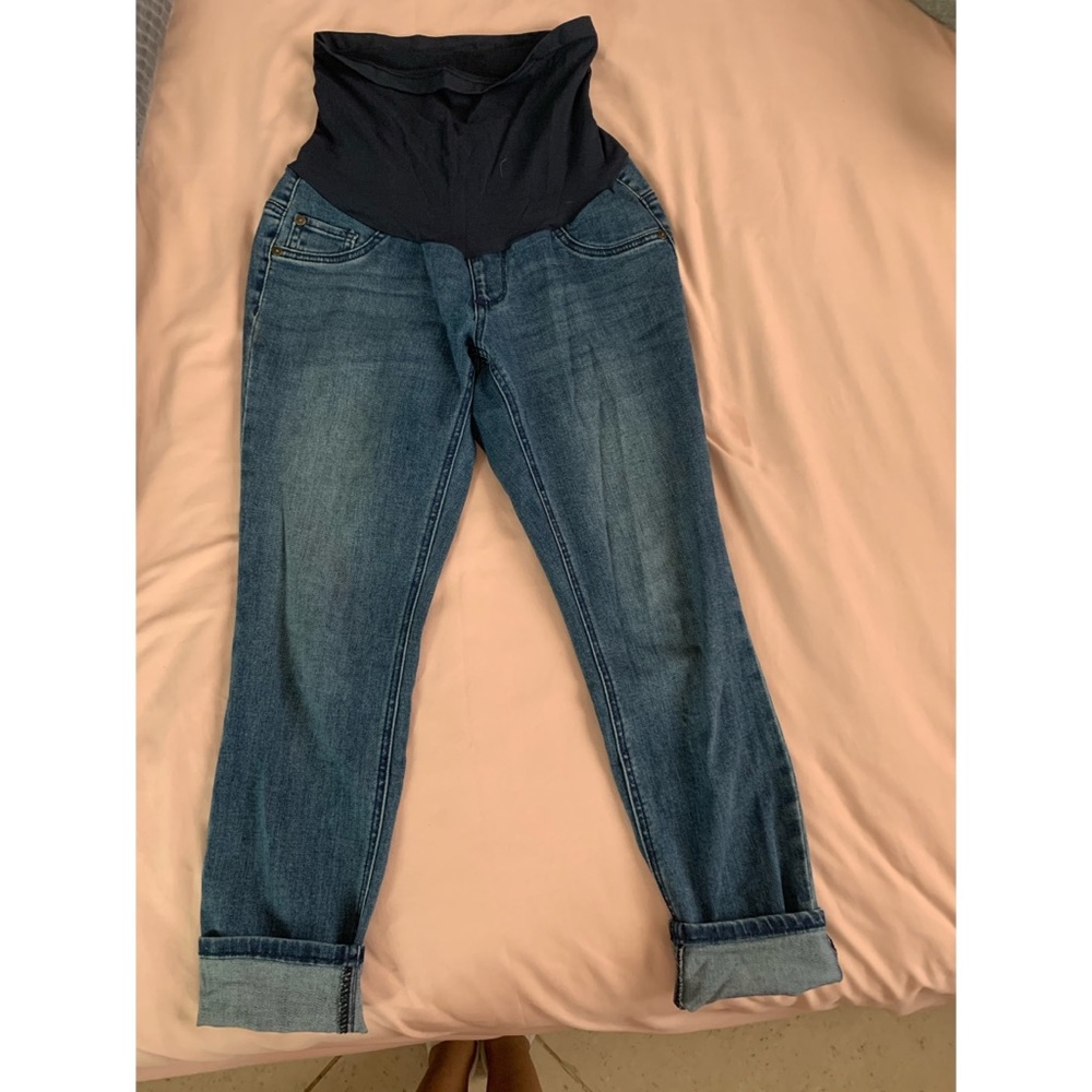 Light Wash Super Stretch Skinny Maternity Jeans